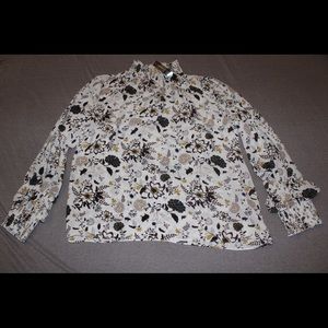 Violet + Claire Women's White Floral Blouse